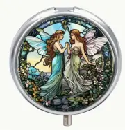 Fairy Metal Pill Box Organizer Medicine Vitamins Cannabis Pot Stash Trinket Case