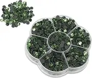 Crystal Hotfix Rhinestones for Crafts, 1000Pcs Crystal AB Flatback Rhinestones for Clothes, Glass DIY Nail Supplies for Bags for Mobile Phone Cases(JM201 Light Green)