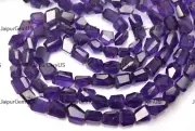8 Inch Strand 100% Natural Amethyst Gemstones Faceted Nuggets Beads Size-8-10mm