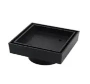 115x115mm Square Brass Black Smart Tile Insert Floor Waste Shower Grate Drain