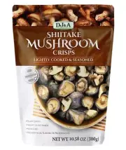 DJ&A Shiitake Mushroom Crisps - Lightly Cooked and Seasoned 10.28 Ounce (10.58