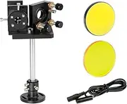 Cloudray E Series First Mirror Mount with Beam Combiner Base & D25mm Si Mirror 1 Pcs & D25mm Beam Combiner 1 Pcs & D10mm Red Pointer for CO2 Laser Cutter DIY