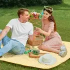 Extra Large Picnic Blanket Waterproof Folding Beach Blue Rug Mat Outdoor Camping