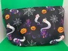 Halloween Zipper Pouch Ghost Haunted House Spider Make Up Bag New