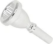 BIUDECO Professional Replacement Tuba Part Practical Brass Tuba Mouthpiece Silver Plated for Intermediate to Advanced Players