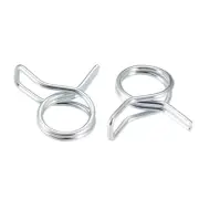Double Wire 7mm Fuel Line Hose Tube Spring Clips Clamp Zinc Plated 50Pcs