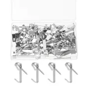 80 Pcs Picture Hangers, 30lb Picture Hooks(40 Hangers + 40 Nails), Silver
