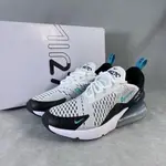 NIKE AIR MAX 270 氣墊 網面 透氣 黑白藍 休閒 慢跑 男女鞋 AH8050-001