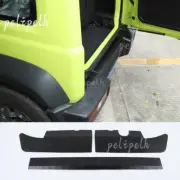 For 19-2022 Suzuki Jimny black alloy Rear Bumper Protector Sill Plate Cover 3Pcs