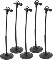 Toddmomy 5pcs Miniature Microphone Model Dollhouse Musical Instrument Decor with Stand Realistic Microphone for Doll Display and Playtime Fun for Dollhouse Accessories