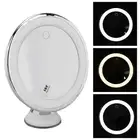 Suction Cup Makeup Mirror 10x With 3 Light Colors Battery Powered Makeup Mir FFG