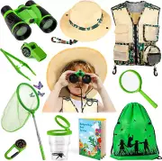 Kids Explorer Kit & Bug Catcher Kit & Safari Costume Kit, Outdoor Exploration Se