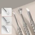 Stainless Steel Cuticle Pusher Double-ended Nail Manicure Remover Dead Skin _ha