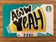 HTF Starbucks AWW YEAH Gift Card Never Swiped NO $ VALUE