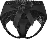 [Taube] Sexy Panties For Women Plus Size Hipster Cute Bow Underwear Lace Briefs Midnight Naughty Lingerie