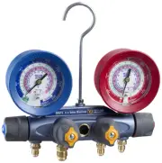 Yellow Jacket 46014 BRUTE II A2L Manifold Only 3-1/8″ Gauges R-32/454B/410A PSI