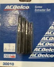 AC Delco, 5pc Screw Extractor Set, 30010 Made in USA