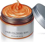 Jugaoge Temporary Hair Color Wax 120g Washable Dye for Men Women Quick Styling No Grease No Harsh Chemicals Safe Formula Orange One Size