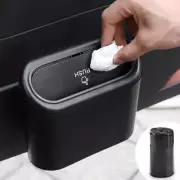 Car Trash Can with Lid, Mini Auto Dustbin Garbage Organizer with One Roll Plasti