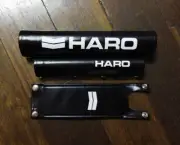 black vinyl set HARO white lettering padset BMX oldschool vintage