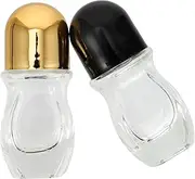 MUSISALY 4pcs 30ml Essential Oil Roller Bottles Set Leakproof Glass Dispensers for Aromatherapy Perfumes Homemade Blends