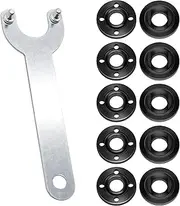 10 Angle Grinder Flange Nuts&1 Angle Grinder Key, Angle Grinder Locking Nuts, Angle Grinder Spanner Wrench Flange Nuts Compatible with Milwaukee Makita Bosch 4.5" 5" 5/8-11 Angle Grinder Attachments