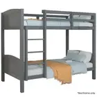 KINGSTON SLUMBER Single Bunk Bed Frame, Solid Pine 2-in-1 Modular Design Convert