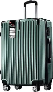 [AUSWAY] 28 Inch Luggage Suitcase Hard Shell Case Lightweight Travel Bag Dark Green