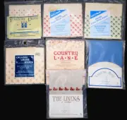 Vtg Lot-7 New Cross Stitch Fabrics-14-26 Ct-Rocking Horse-Bear-Floral-Heart+ #1