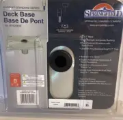 Deck Base 7"X 7" Springfield Marine Co. W/ Composite Bushing Brand New Sealed