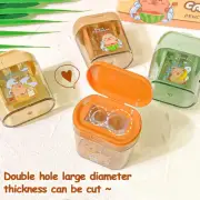 Cute Capybara Double Hole Pencil Sharpener Portable Mini Manual Pencil Sharpener