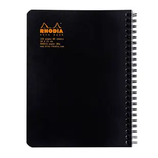 【Rhodia】Classic_A5+ 線圈筆記本_方格內頁_ 黑色