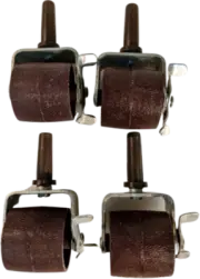 BED FRAME LOCKING CASTER WHEELS & PLASTIC SOCKET INSERTS , SET OF 4