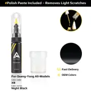 Touch Up Paint For Ssang Yong All Models XB Night Black With Polish Paste