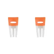 2x Dexas 26.5cm Silicone Salad Hands Fruit/Veggie Mixer Kitchen Utensil Orange