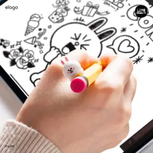 【Elago】Apple Pencil 2代 LINE好友筆套 限定款(矽膠保護套 熊大 兔兔 莎莉)