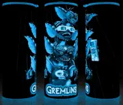 Glow in the Dark Gremlins Gizmo 80s Classic Cup Mug 20oz with lid and straw