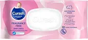 Curash Fragrance Free Baby Wipes - Ideal for Newborns - pH Balanced - For Sensitive Skin - Soap, Alcohol, Paraben & Irritant Free - Wet Wipes - Travel Wipes - Baby Essentials - 80 Wipes