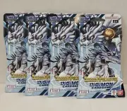 4 NEW Packs Of Digimon Exceed Apocalypse 12-Card Booster Packs (BT15) BANDAI