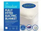 JASON Insulux FULLY FITTED Electric Blanket WASHABLE 2 Controls DOUBLE SIZE BED
