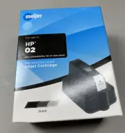 New Sealed Meijer HP02 Remanufactured BLACK Ink Cartridge