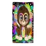 Cute Kids Rainbow Lil Monkey Beach Towels Medium Large Extra Large