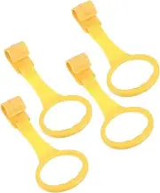 WATIIFUFU Infant Stand up Ring 4 Pack Mobile for Crib Pull Tab Toys Bright Colors Portable Random Color