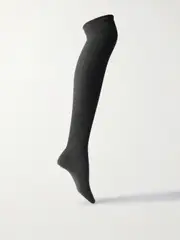[Brunello Cucinelli] Brunello Cucinelli - Ribbed Cashmere-blend Socks - Dark gray - L L Gray