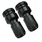 2Pcs/Set 1/2" Square Drive to 1/4" Hex Socket Adapter Converter Chuck Adapter q