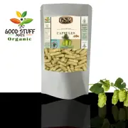 HOPS Capsules ORGANIC Extract Vegan NO FILLERS 500mg Vegetarian Pure 50 100 200