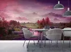 3D Tree Grass River Landscape Self-adhesive Removeable Wallpaper Wall Mural