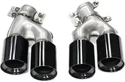 Quad Car Stainless Steel Exhaust Tip Compatible For BMW G30 G31 G32 525i 528i 530i M5 Style Muffler Tip Nozzle TailTip Exhaust System(Black)