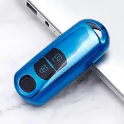TPU Car Remote Key Case Cover Shell Fob For Mazda 2 3 5 6 BL BM GJ Atenza Axela Demio CX-3 CX3 CX-5 CX5 CX7 CX-9 CX8 Keyless blue 2 Buttons