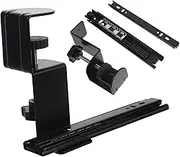 Angoily 2 Sets Computer Desk Extender Bracket with Slide Support Keyboard Holder for Increased Workspace Easy Installation Without Drilling